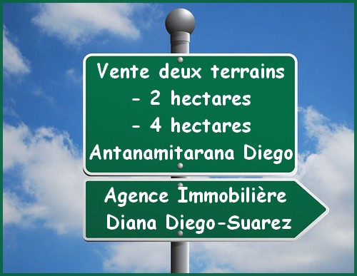 Vente deux terrains Antanamitarana Diego