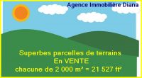 Vente parcelles terrains 2 000 m² Scama Diego-Suarez